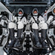 La tripulación del Ax-1 dentro de una cápsula SpaceX Crew Dragon.